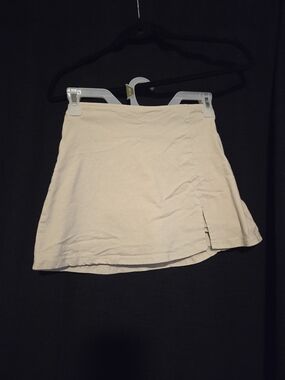 Wild Fable Cream Mini Skirt with Side Slit